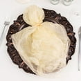 thumbnail image 1 of BalsaCircle 5 Champagne Sheer Crinkled Organza Dinner Table Napkins Wedding Party Events Reception Decorations Supplies, 1 of 8
