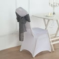 thumbnail image 1 of BalsaCircle 5 Charcoal Grey Chair Sashes Premium Polyester Faux Burlap Wedding, 1 of 8