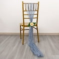 thumbnail image 1 of BalsaCircle 5 Dusty Blue Crinkled Sheer Organza Chair Sashes Wedding Party Events Reception Home Decorations Supplies, 1 of 8