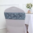 thumbnail image 1 of BalsaCircle 5 Dusty Blue Satin Rosettes Stretchable Spandex Chair Sashes Wedding Decorations, 1 of 8