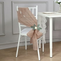 BalsaCircle 5 Dusty Rose 6x108" Faux Burlap Chair Sashes Wedding Party Linens Dinner Decorations