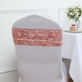 BalsaCircle 5 Dusty Rose Satin Rosettes Stretchable Spandex Chair Sashes Wedding Decorations ...