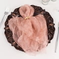 thumbnail image 1 of BalsaCircle 5 Dusty Rose Sheer Crinkled Organza Dinner Table Napkins Wedding Party Events Reception Decorations Supplies, 1 of 8
