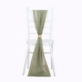 thumbnail image 1 of BalsaCircle 5 Dusty Sage Extra Premium Chiffon Chair Sashes Bows Ties Ceremony, 1 of 6