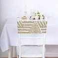 thumbnail image 1 of BalsaCircle 5 Gold Geometric Sequined Stretchable Spandex Chair Sashes Wedding Party Events Tableware Decorations, 1 of 8