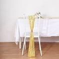 thumbnail image 1 of BalsaCircle 5 Gold Sequined Geometric Design Tulle Chair Sashes Party Events Decorations, 1 of 8