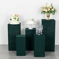 thumbnail image 1 of Balsa Circle 5 Hunter Green Rectangular Pedestal Fitted Spandex Display Stand Covers Set Party Events Decorations Supplies, 1 of 8