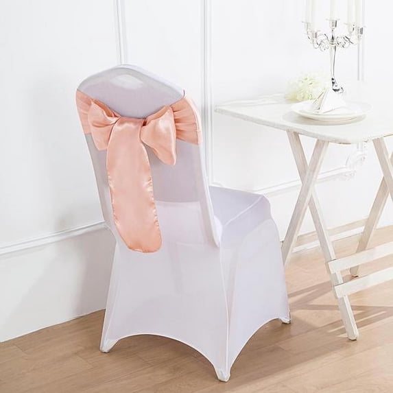 BalsaCircle 5 New Satin Chair Sashes Bows Ties Mauve