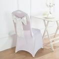 thumbnail image 1 of BalsaCircle 5 New Satin Chair Sashes Bows Ties White, 1 of 5