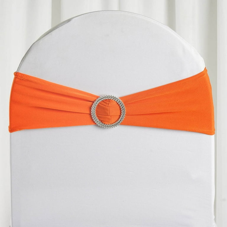 Orange spandex chair covers sale