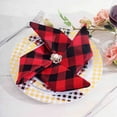 thumbnail image 1 of Balsa Circle 5 Pieces 15" x 15" Black Red Gingham Checkered Table Napkins, 1 of 8