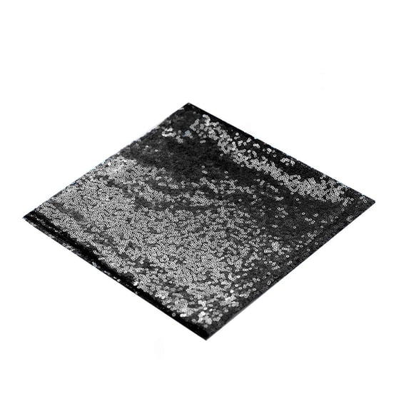 BalsaCircle 5 Pieces 20" Black Sequins Napkins Wedding Decorating Tablecloths Holiday Dinner Party Table Decorations