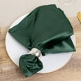 thumbnail image 1 of Balsa Circle 5 Pieces 20" Hunter Green Lamour Satin Napkins Wedding Party, 1 of 6