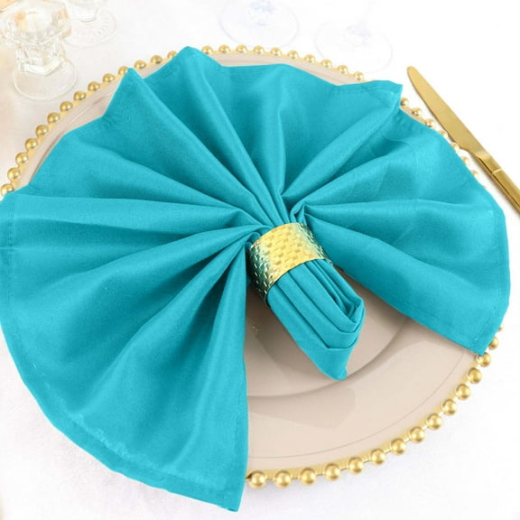 Balsa Circle 5 Pieces 20" Polyester Fabric Napkins Turquoise