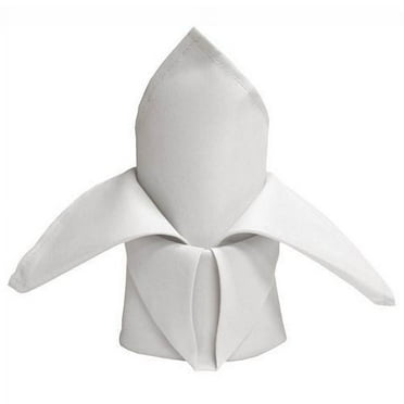 BalsaCircle 5 Pieces 20" Polyester Fabric Napkins White