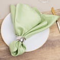 thumbnail image 1 of Balsa Circle 5 Pieces 20" Sage Green Lamour Satin Napkins Wedding Party, 1 of 6
