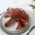 thumbnail image 1 of Balsa Circle 5 Pieces 20" Terracotta Satin Napkins Wedding Party, 1 of 8