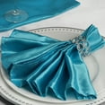 thumbnail image 1 of Balsa Circle 5 Pieces 20" Turquoise Satin Napkins Wedding Party, 1 of 6