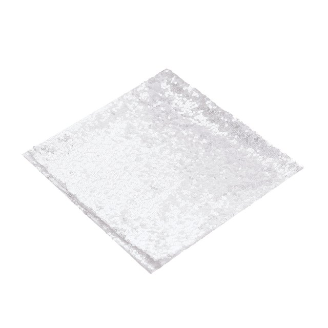 Balsa Circle 5 Pieces 20" White Sequins Napkins Wedding Decorating Tablecloths Holiday Dinner Party Table Decorations