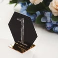 thumbnail image 1 of BalsaCircle 5 Pieces 5" Hexagon Table Numbers Sign Holders Acrylic Stands Party Accessories, 1 of 8