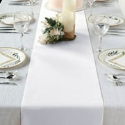 BalsaCircle 5 Pieces White 12" x 108" Polyester Table Top Runners Wedding Party Linens