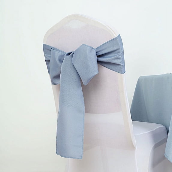 BalsaCircle 5 Polyester Chair Sashes Bows Ties Dusty Blue