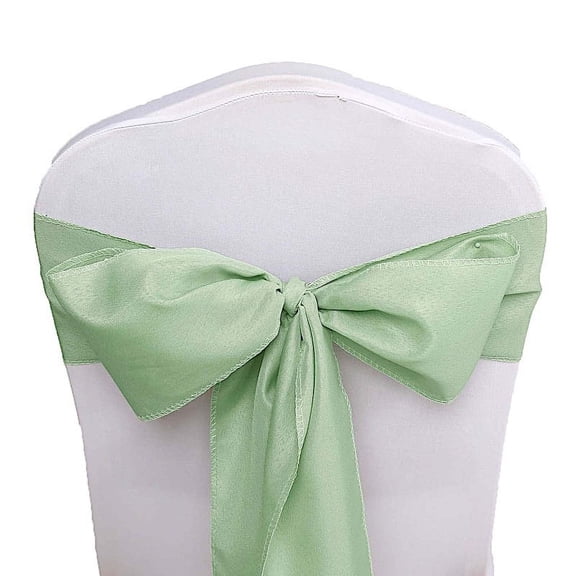 BalsaCircle 5 Polyester Chair Sashes Bows Ties Sage Green