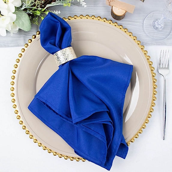 Balsa Circle 5 Commercial Grade Royal Blue Polyester 20x20" Dinner Table Cloth Napkins Party Events Reception Decorations Supplies