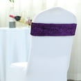 thumbnail image 1 of BalsaCircle 5 Purple Metallic Spandex Chair Sashes Bows Ties Party Ceremony, 1 of 8