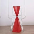 thumbnail image 1 of BalsaCircle 5 Red Extra Premium Chiffon Chair Sashes Bows Ties Ceremony, 1 of 7