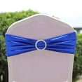 thumbnail image 1 of BalsaCircle 5 Royal Blue Metallic Spandex Chair Sashes Silver Round Buckles Party Ceremony, 1 of 8