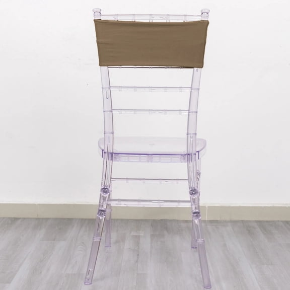 BalsaCircle 5 Spandex Chair Sashes Wedding Decorations Taupe