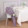 thumbnail image 1 of BalsaCircle 5 Violet Amethyst Accordion Crinkle Taffeta Chair Sashes Wedding Party, 1 of 8
