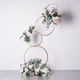 thumbnail image 1 of Balsa Circle 5 feet Gold Metal Hoops Pillar Stand Backdrop Decoration Wedding Party Catering, 1 of 8