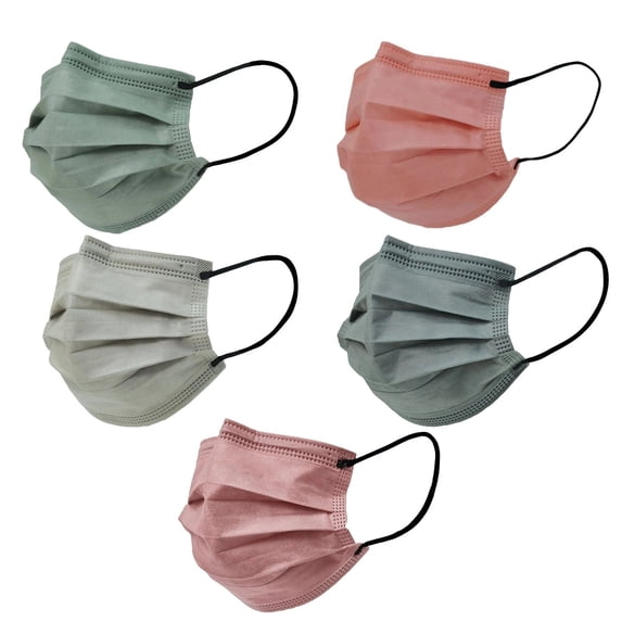 Balsa Circle 50 Assorted 3 Layer Breathable Disposable Face Masks Protective Covers Pollution Dust Germs