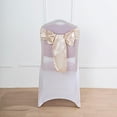 thumbnail image 1 of BalsaCircle 50 Beige Satin Chair Sashes Bows Ties Wedding Decorations Party Chair Covers Banquet, 1 of 8