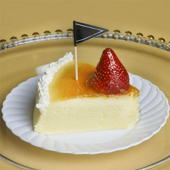 Balsa Circle 50 Black Pennant Flag Wood Toothpicks Party Event Catering Disposable Tableware