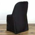 thumbnail image 1 of Balsa Circle 50 Black Solid Polyester Folding Chair Covers Slipcovers Linens, 1 of 8