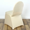 BalsaCircle 50 Champagne Spandex Stretchable Banquet Solid Chair Covers ...