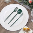 thumbnail image 1 of BalsaCircle 50 Hunter Green Disposable Heavy Duty Plastic Cutlery Spoons Forks Knives Set Party Events Tableware Supplies, 1 of 8