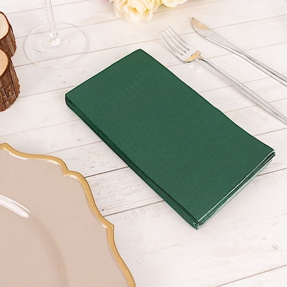 Balsa Circle 50 Hunter Green Plain Soft 2 Ply Dinner Table Cocktail Paper Napkins Party Events Reception Decorations