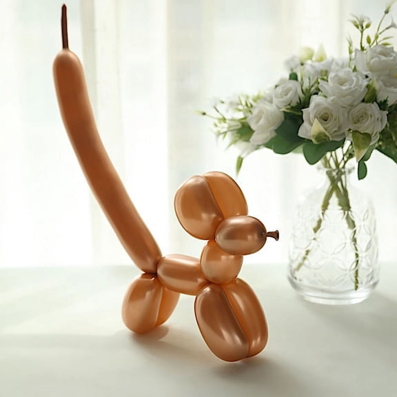 BalsaCircle 50 Rose Gold Metallic 30" Long Twisting Modeling Latex Balloons Wedding Party Events Decorations Supplies
