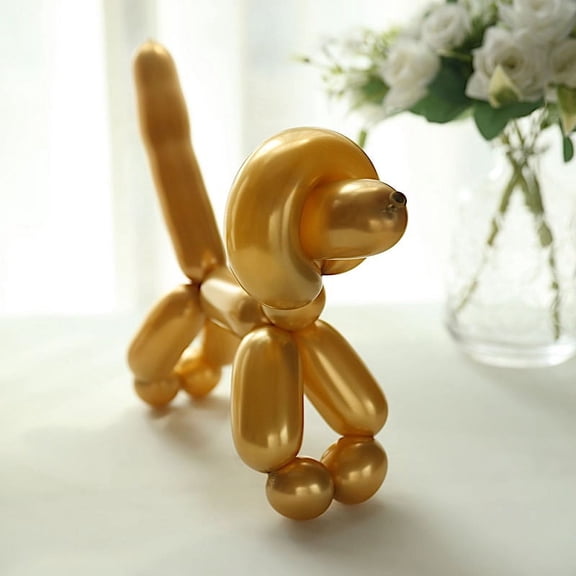 BalsaCircle 50 Gold Metallic 30" Long Twisting Modeling Latex Balloons Wedding Party Events Decorations Supplies