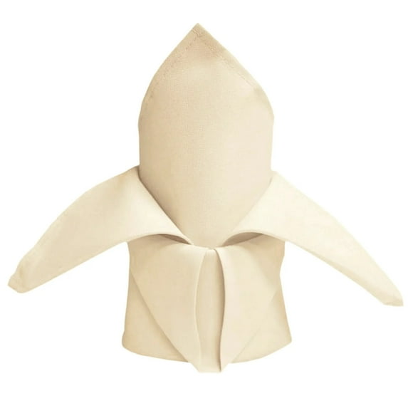 BalsaCircle 50 Pieces 20" Beige Polyester Napkins Wedding Kitchen
