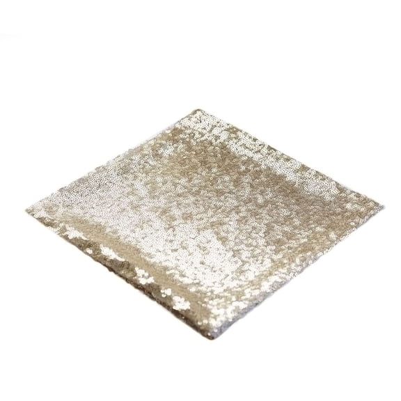 BalsaCircle 50 Pieces 20" Champagne Sequins Napkins Wedding Decorating Tablecloths Holiday Dinner Party Table Decorations