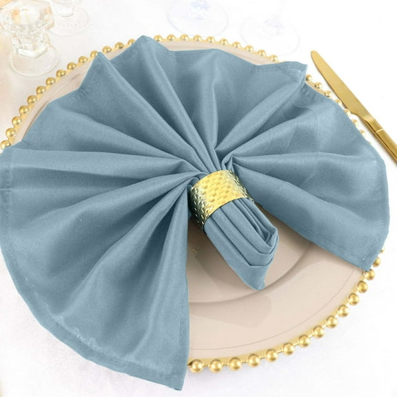 Balsa Circle 50 Pieces 20" Dusty Blue Polyester Napkins Wedding Kitchen