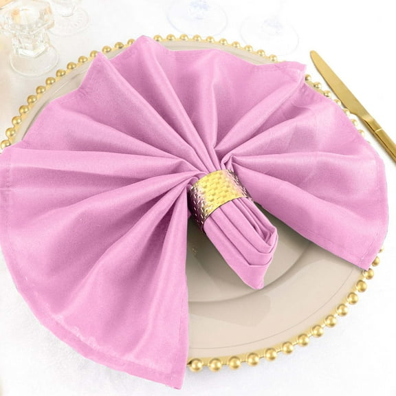 BalsaCircle 50 Pieces 20" Pink Polyester Napkins Wedding Kitchen
