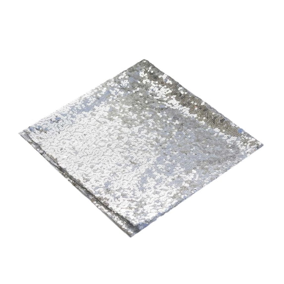 BalsaCircle 50 Pieces 20" Silver Sequins Napkins Wedding Decorating Tablecloths Holiday Dinner Party Table Decorations