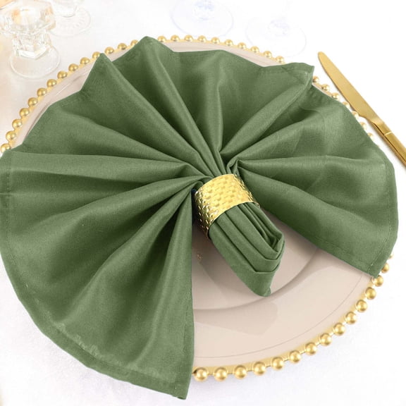 BalsaCircle 50 Pieces 20" Willow Green Polyester Napkins Wedding Kitchen