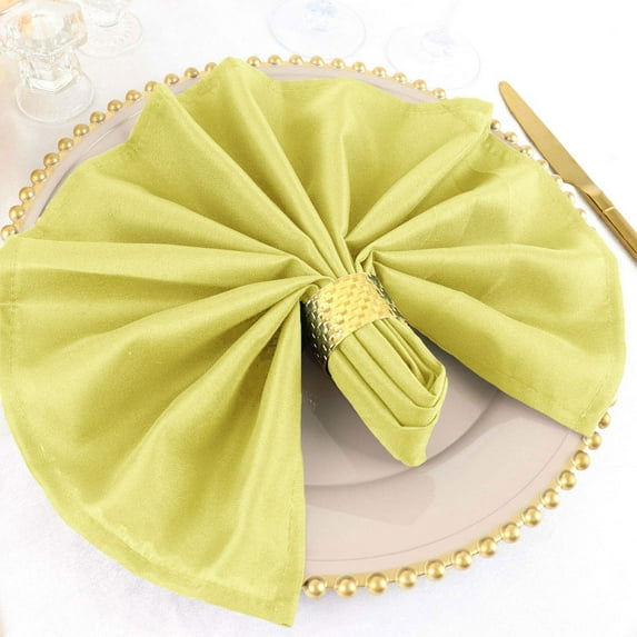 Balsa Circle 50 Pieces 20" Yellow Polyester Napkins Wedding Kitchen